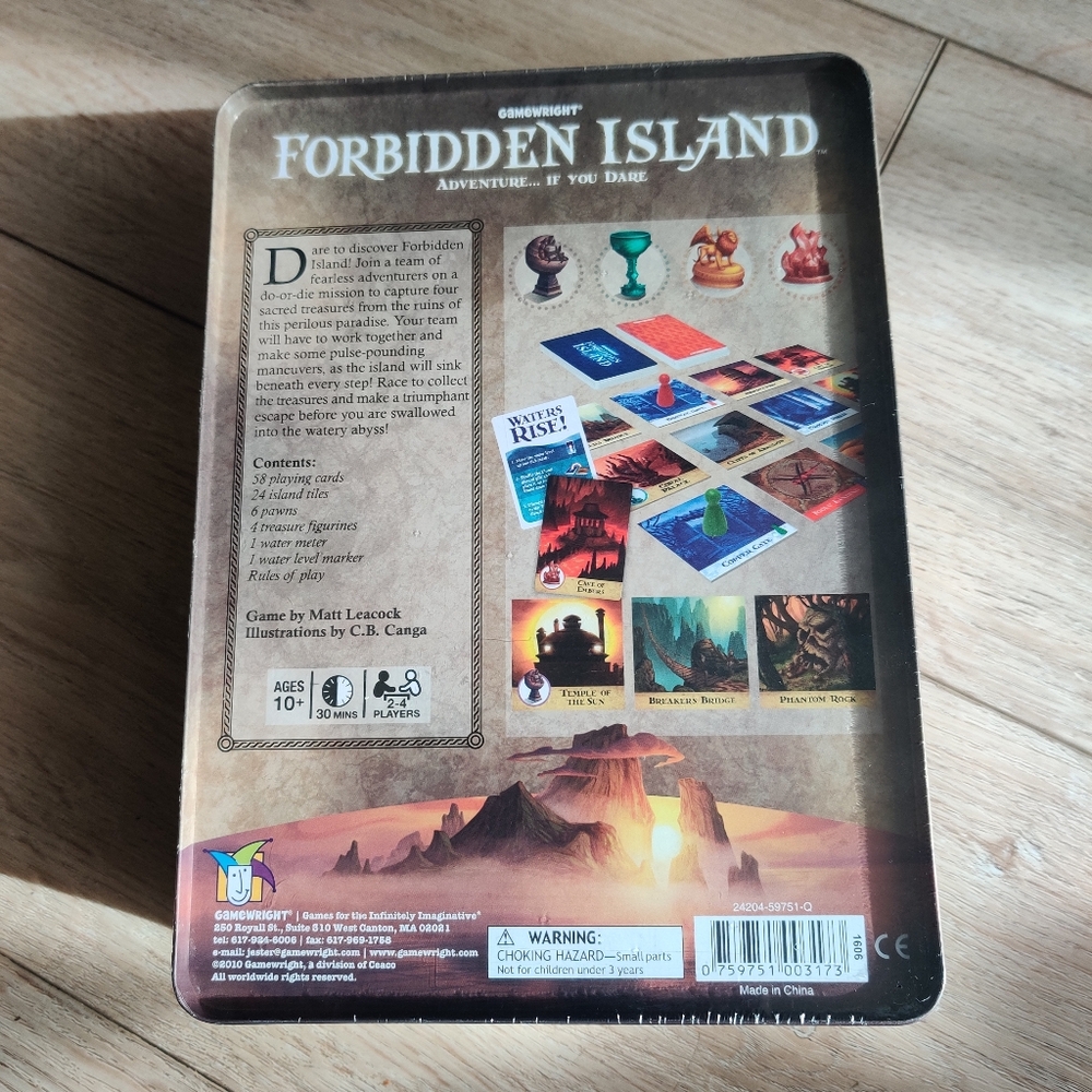 Gamewright - Forbidden Island - Cooperative Strategy Survival Board